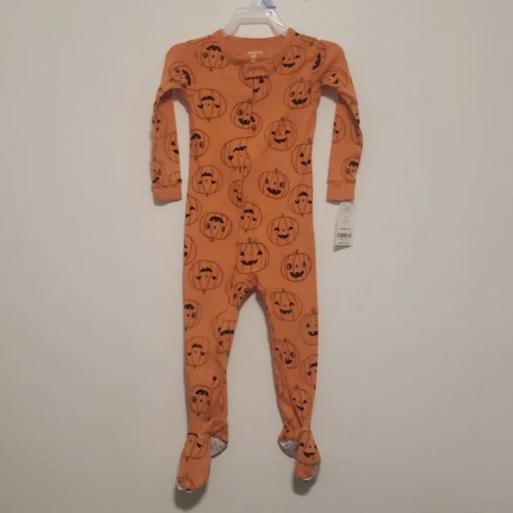 Unisex pumpkin footies